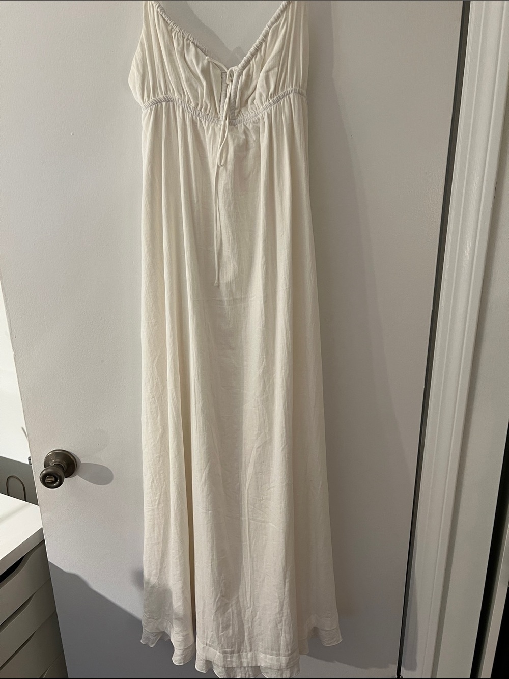 Princess Polly White Maxi Dress with Tie Front